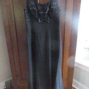 Women's Black Evening Dress Size 14 Sequined